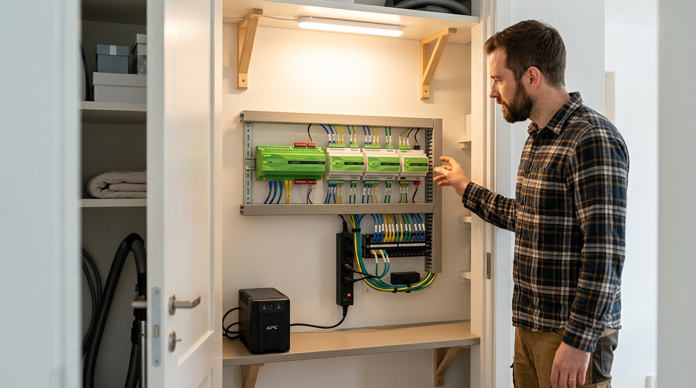 Clean LOXONE wired installation vs WiFi device clutter