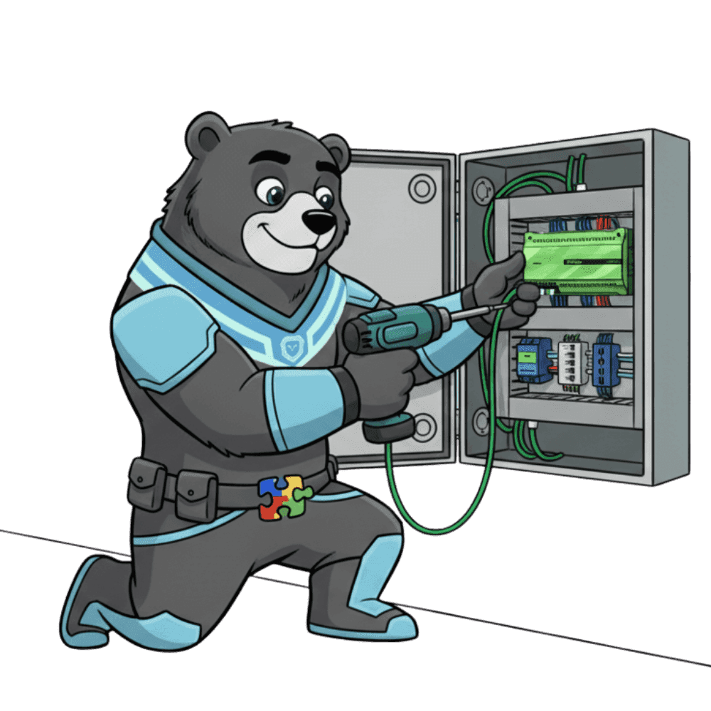 Griz installing a smart home panel